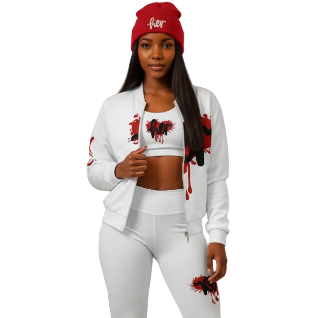 HER Bleeding Heart Bomber Jacket