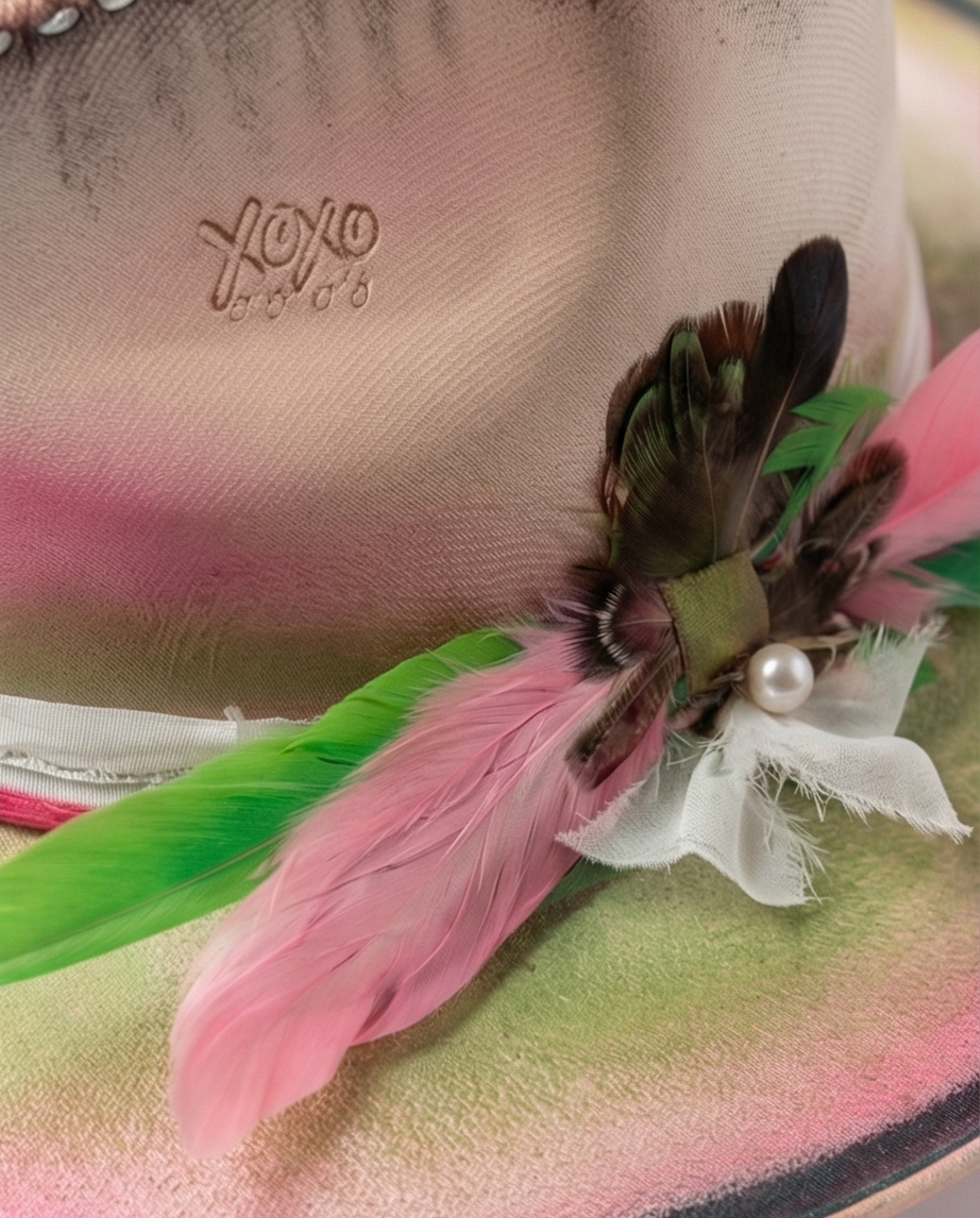 LotusLaRouge CUSTOMIZED (no two hats are the same)FEDORA HAT BURNED