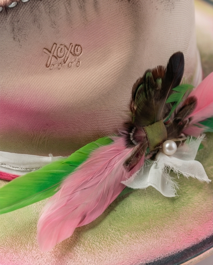 LotusLaRouge CUSTOMIZED (no two hats are the same)FEDORA HAT BURNED