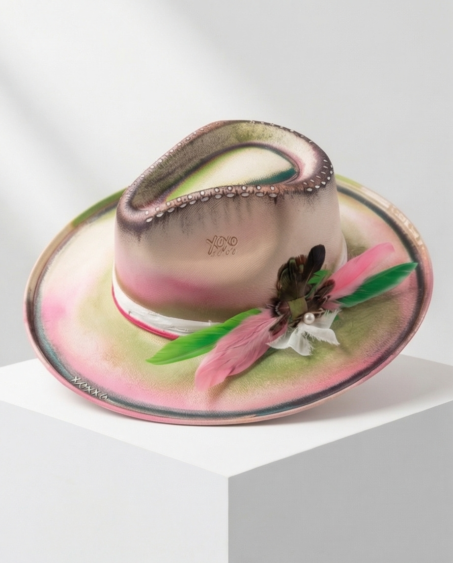 LotusLaRouge CUSTOMIZED (no two hats are the same)FEDORA HAT BURNED
