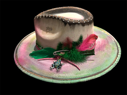 LotusLaRouge CUSTOMIZED (no two hats are the same)FEDORA HAT BURNED