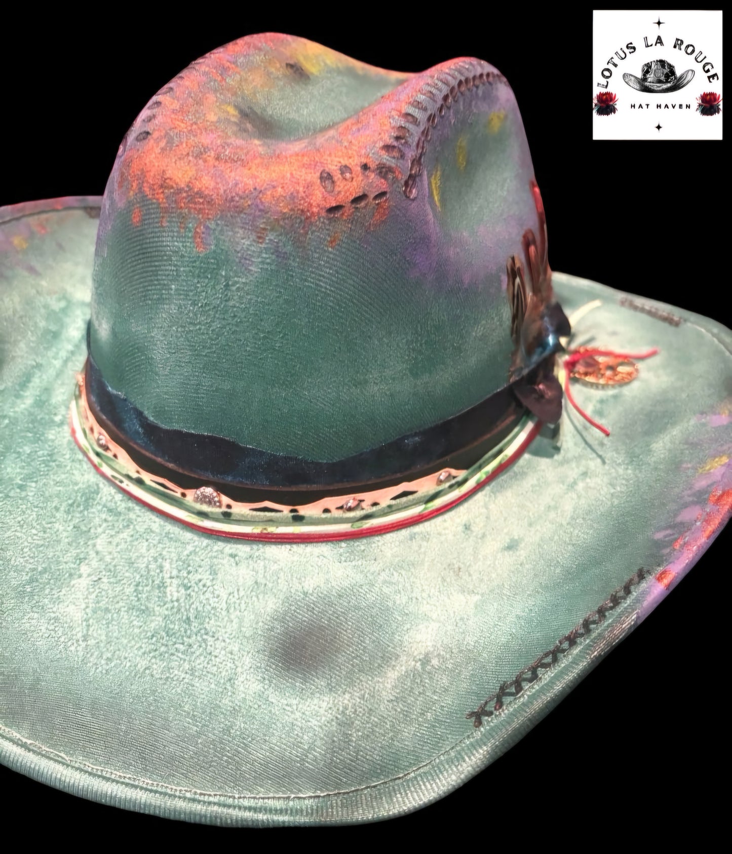 LotusLaRouge UNICORN CUSTOMIZED KIDS COWBOY HAT