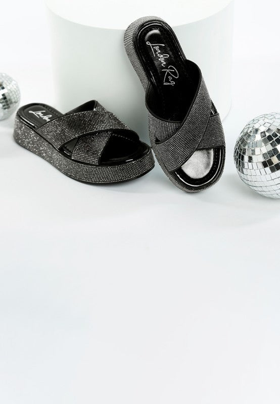 Adena Rhinestone Embellished Flatforms